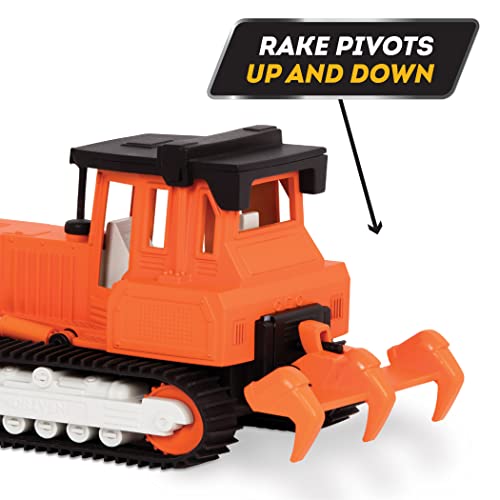 Driven by Battat Bulldozer Toy, 1:24 Scale with Sound, Orange, Trucks - style: Bulldozer