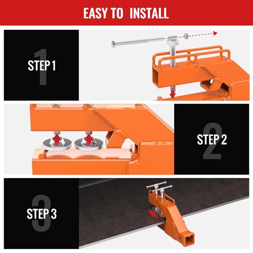 2026 Upgraded Clamp on Trailer Hitch for Tractor Bucket - color: Orange