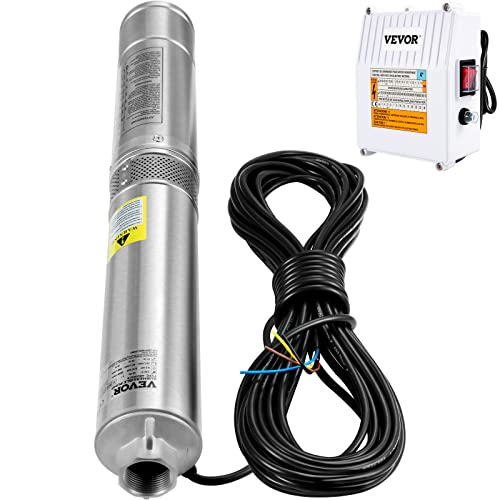 VEVOR Deep Well Submersible Pump 2 HP 230V/60Hz 37 GPM Flow 427 ft Head - style: 2HP/230V w/ control box