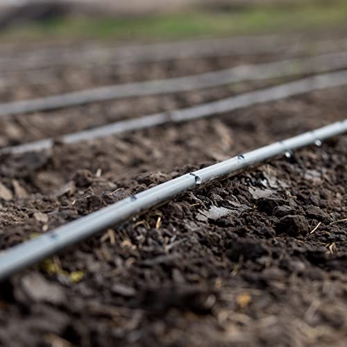 (50' ft Roll) - USA Made - 1/4-Inch x Irrigation/Hydroponics Dripline with 6-Inch Emitter Spacing (Brown) (50' Foot Roll) - size: 50' Foot Roll