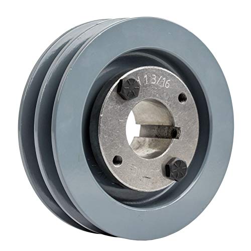 2AK41H Cast Iron 4" Dual Groove Pulley for Belt A Section 4L with 1-3/16" Sheave Bushing