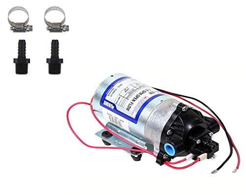 Shurflo 8000-543-238 Automatic-Demand 12V Diaphragm Pump with Male 3/8" Hose Barb Kit (Bundle, 2 Items)