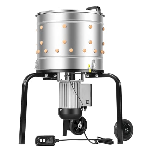 VEVOR Chicken Plucker Machine 15.7 in 550W Electric Chicken Plucking - style: 3 Legs & 15.7 Inch