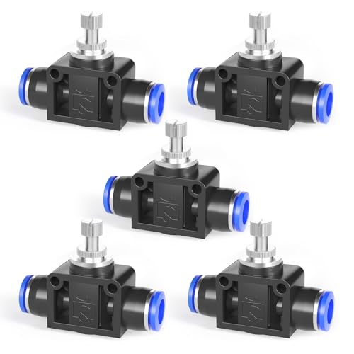 TAILONZ 8mm SCF-8 Flow Control Valve 5pcs - size: 8mm/Blue/5PCS
