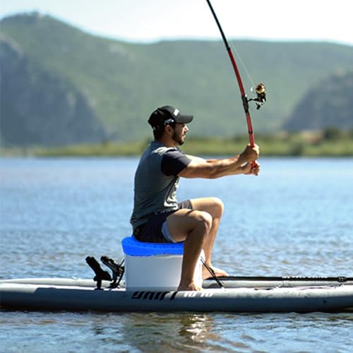 NEW-Vi Anti-Slip Kayak Seat Cushion - Double Thicken Gel Boat Cushion, Waterproof Kayak Gel Seat Cushion, Coccyx Sciatica Pain Relief, Kayak Accessories for Fishing, Kayak Fishing Accessories - color: Blue