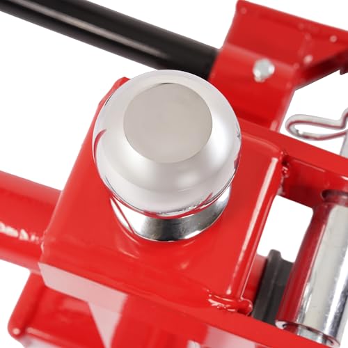 47" 3 Point Hitch Adapter & Hay Bale Spear Fit for Category 1 Tractors W/2 Stabilizers Bale Spear 2" Receiver Loading 1-7/8" Gooseneck Ball Drawbar Hay Quick Hitch Attachment-Red 1200 LBS