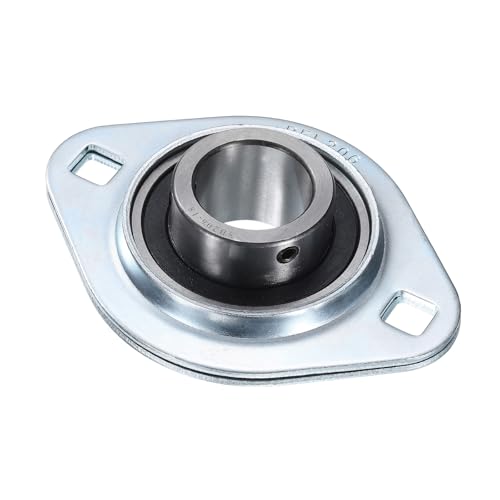 uxcell SBPFL206-18 Pillow Block Bearings 1-3/32" Bore Bearing Units Steel Flange Mounted Bearing Housing with Wrench - size: SBPFL206-18 (ID 1 3/32")