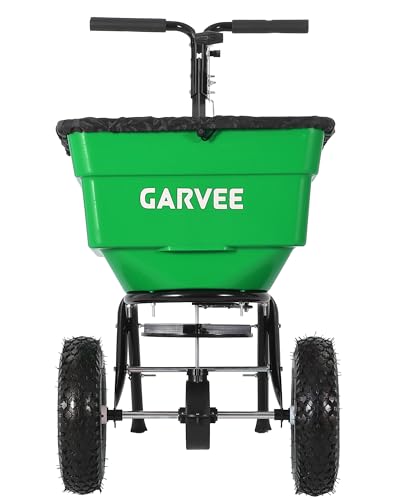 100 LBS Walk Behind Push Broadcast Spreader, 12FT Spreading Width - size: 100 LBS