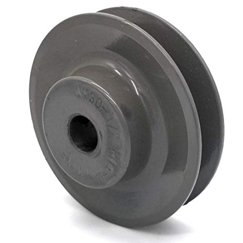 V-Groove Drive Pulley, 3'' Diameter, 1/2" Bore, Cast Iron