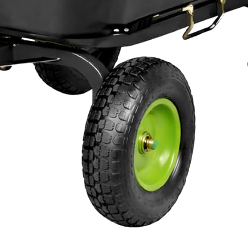 Yard Tuff Poly Dual Side Dump Wagon, Tow Behind, 7 Cu Ft, 1000 Lb Capacity