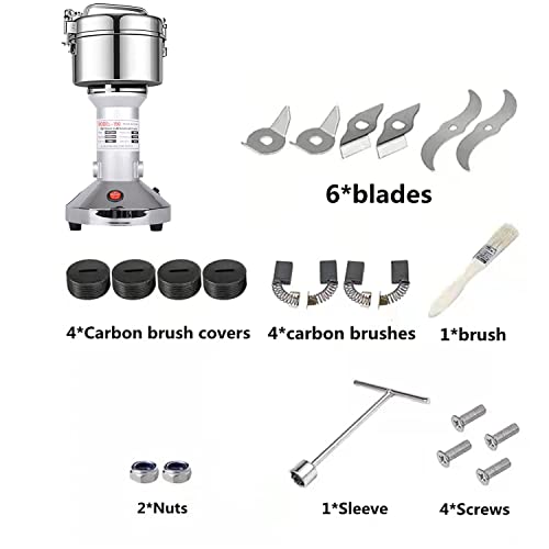 Grain Mill 150g High Speed Food Electric Stainless Steel Grinder Mill Seeds Flour Nut Pill Wheat Corn Herbs Spices & Seasonings Grinder Dry Grain Powder Machine - size: 150 g