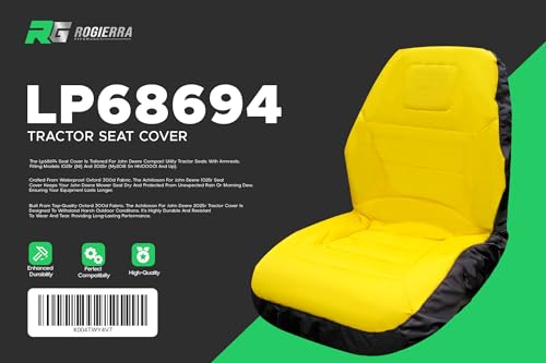 LP68694 Compact Utility Tractors Seat Cover for John Deere 1025R & 2025R Tractor. - size: LP68694