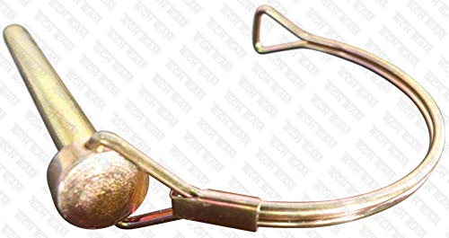 Tech Team #00843, Double Wire Lock Pin 5/16” Dia. x 3” Long, Round, Hitch Pins, PTO Pins, Quick-Release, Can Replace a Clevis and Cotter Pin, 3 pcs. - size: 5/16” Dia. x 3” Long, style: Round