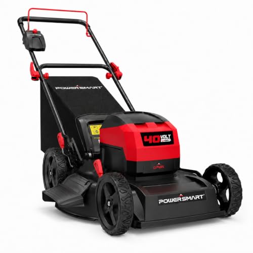 40V Cordless Lawn Mower 17" Walk Behind Mower, 3-in-1 Brushless Push Electric Lawn Mower with 4.0Ah Battery & Charge, 46L Grass Bag, 6 Adjustable Cutting Heights, for Garden/Patio/Yard/Lawn