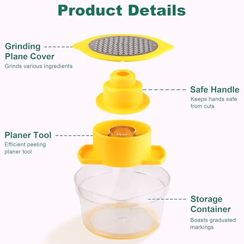Corn on the Cob Stripper Tool, Corn Sheller - Quickly Strip and Peel Corn, Includes a Bowl for Corn Kernels, Grinder, and a Safe Handle