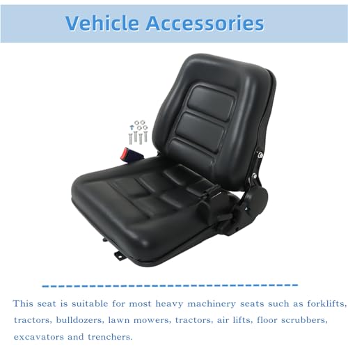 WFLNHB Universal Adjustable Folding Forklift Truck Seat, Excavators