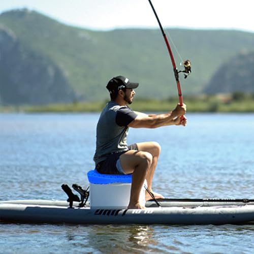 NEW-Vi Anti-Slip Kayak Seat Cushion - Double Thicken Gel Boat Cushion, Waterproof Kayak Gel Seat Cushion, Coccyx Sciatica Pain Relief, Kayak Accessories for Fishing, Kayak Fishing Accessories - color: Blue - X-large
