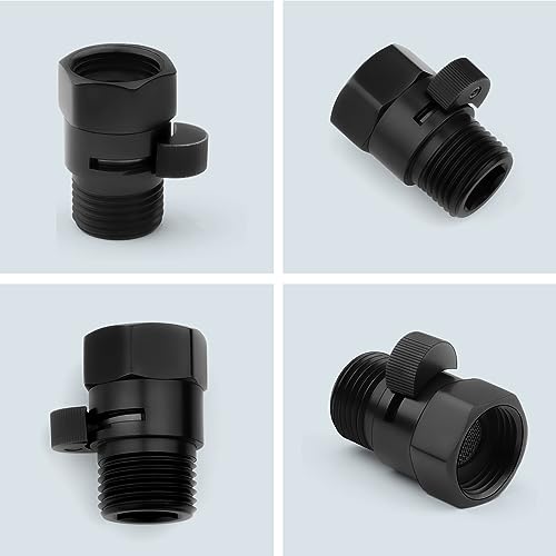 Midanya G1/2" Water Flow Control Shower Shut Off Valve,Matte Black - color: Black