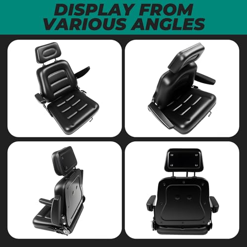 Universal Forklift Tractor Lawn Mower Seat with Headrest