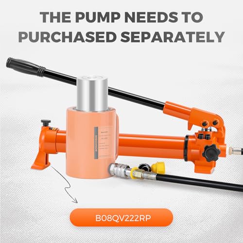 Bonvoisin Hydraulic Ram Cylinder 50T Hydraulic Cylinder Jack Porta Power Ram 4" Stroke Single Acting Lifting Cylinders for Machinery Shipbuilding - size: 50T 4Inch