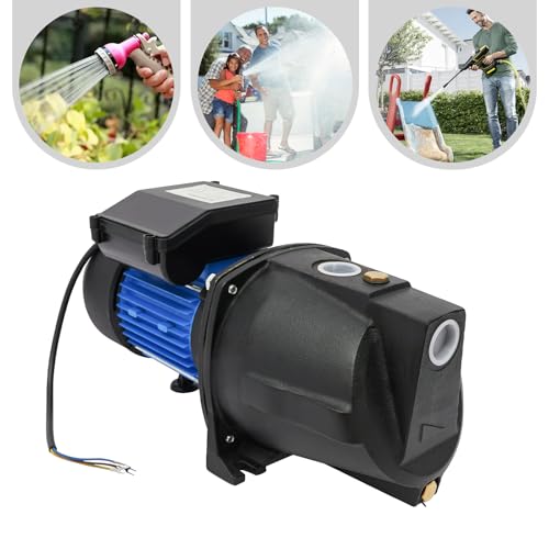 Shallow Well Pump, 110V Portable Electric Water Pump Stainless Steel Water Transfer Pump Garden Jet Pump Versatile Sprinkler Booster Pump for Gardening, Farms, Industrial Water (0.8KW 1.1HP) - style: 0.8KW 1.1HP