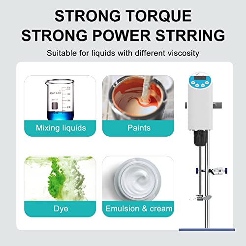 JOANLAB OSC-10L Digital Overhead Stirrer, 10L, 100-2000RPM - size: 10L