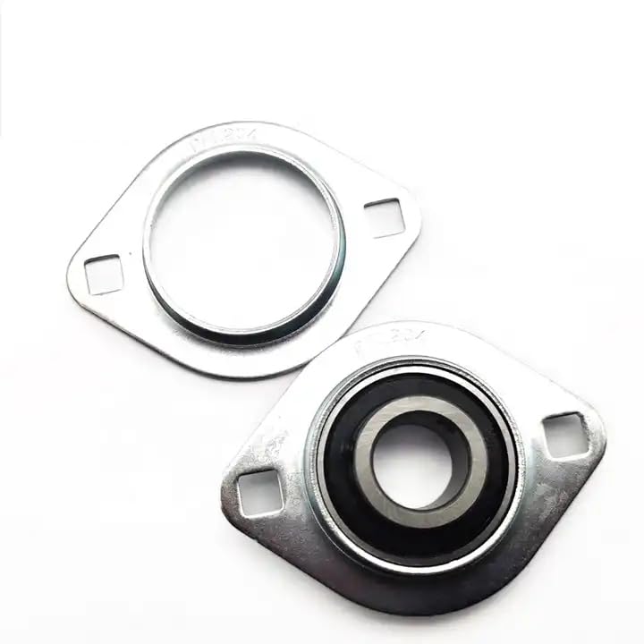 AXK SBPFT205 SBPFT205-14 SBPFT205-15 SBPFT205-16 Stamped Steel Housed Units Setscrew Locking 3-Bolt Flange housing (SBPFT205-14 22.225mm, 1) - size: SBPFT205-14 22.225mm