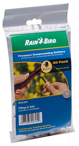 Rain Bird SW10-30PS Drip Emitter, 1/4", 30-Pack - size: 30-Pack