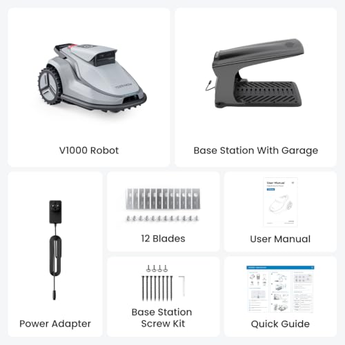 TerraMow V1000 Robotic Lawn Mower, Max 0.3 Acre, No Wire/RTK, Auto Mapping - size: V1000-12Blades