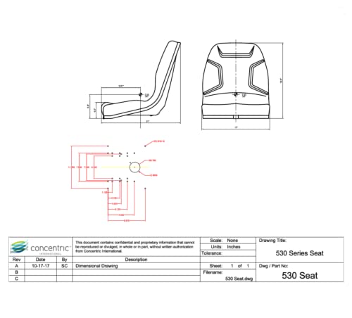 Kubota Replacement Seat For Compact Tractor (Applications in Description)
