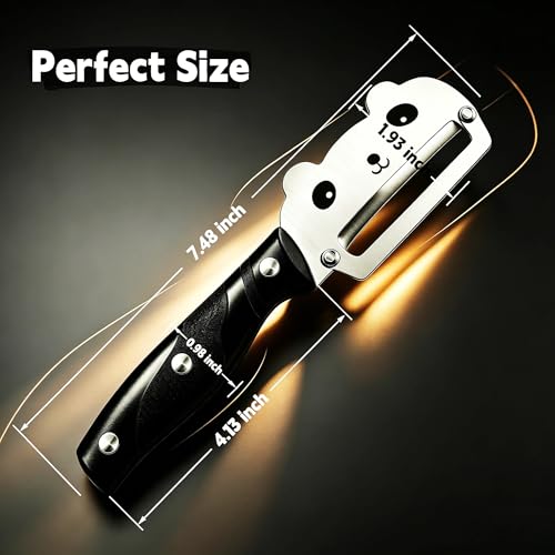 TEEVEA Vegetable Peeler, Stainless Steel Black PP Handle for Potato, Apple - color: Walnut-Silver-2