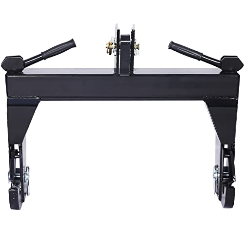 3-Point Quick Hitch Compatible with Category 1 Tractors, 3000 lb Lifting Capacity, Heavy Duty, 2 Receivers for Lower Arms