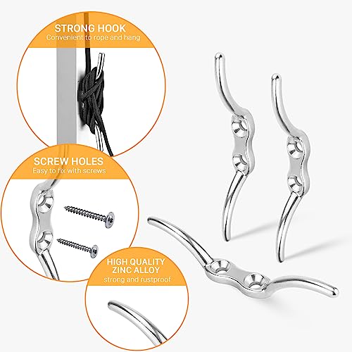 LAIWOO M20 Heavy Duty Stainless Steel Pulley Block, Rope and Hooks, 2 Pack - size: M20