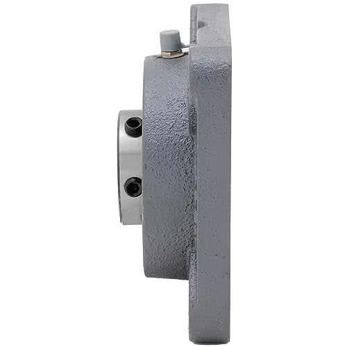 UCF207-4-Bolt Flange-Mount Ball Bearing Unit, Insert Bearing UC207, Cast Iron Housing F207, Bore Shaft 1.378 in (35 mm), Set Screw Locking, 4.606 in (117 mm) Flange Width