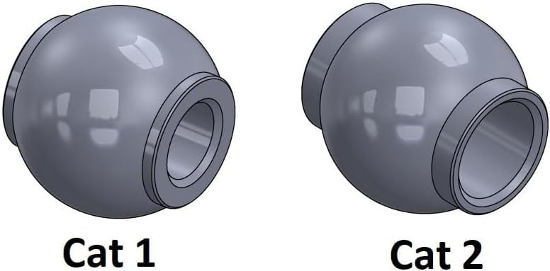 Spare Parts Holland - CAT 2 Hydraulic Top Link Ball - Galvanized Stainless Steel Tractor Implement Ball - Universal Fit for Agricultural Toplinks - 1.97-inch - 3500 PSI Compatible - style: CAT 2 Ball