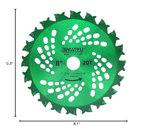 8"-20T, Brush Cutter Blade, Trimmer Weed Blade. Suitable for Brush Cutter - color: 8", size: 8"-20T