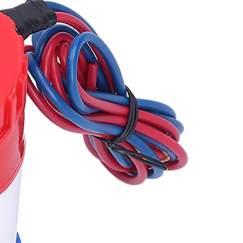 Bilge Pump Submersible DC12V 1100GPH Stainless Steel Shaft ABS Housing, Easy Clean Spring Lock Filter for Drainage Sewage Water Circulation Transfer on Ship Marine Boat - style: DC12V 1100GPH
