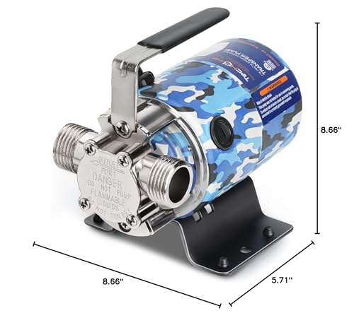 TecHome Water Pump Water Transfer Pump, 115V Rain Barrel Waterbed Pump. - style: 1/10HP Portable Pump-Camo
