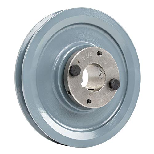 Cast Iron 5.75" Single 1 Groove Pulley for Belt A Section 4L Pulley with 1-1/8" Sheave Bushing
