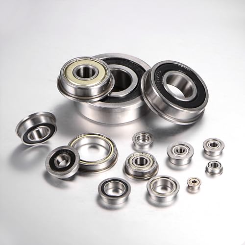 uxcell FR4ZZ Flanged Ball Bearing, 4pcs 1/4" x 5/8" x 10/51" Chrome Steel Double Shielded ABEC1 Flange Bearings - size: 1/4" x 5/8" x 10/51"