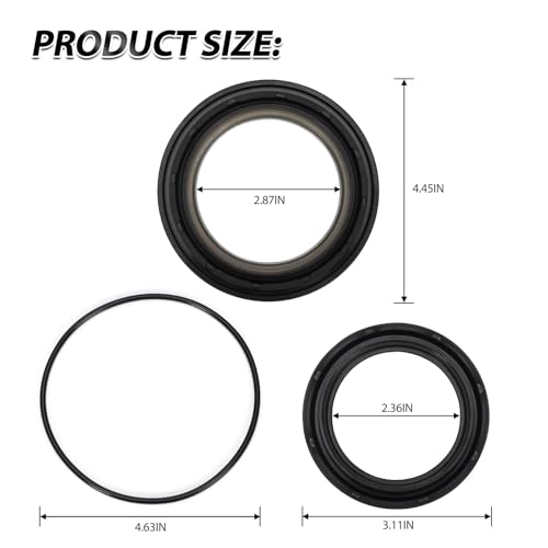 Front Axle Vacuum Knuckle & Tube Seal Kit Compatible with Ford 1998-2004 Super Duty F250 F350 F450 F550 Excursion with Dana 50 60, Front Axle Seal Set Replaces 50491 50381 41784-2