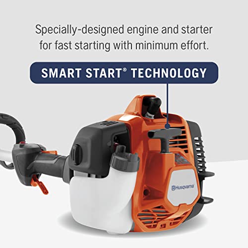 Husqvarna 330LK Gas String Trimmer, Weed Eater Gas Powered, 970545002 | 20-inch straight shaft gas weed wacker with Rapid Replace trimmer head for seamless string reloading, and LowVib technology