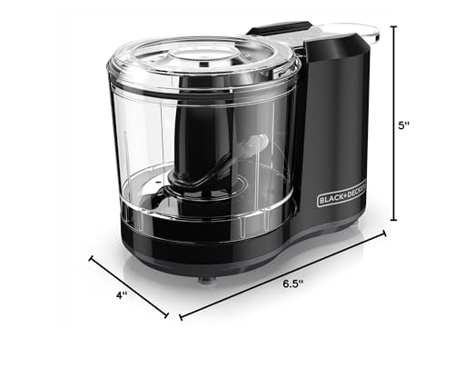 BLACK+DECKER 1.5-Cup Electric Food Chopper, One Touch Pulse, 150W Motor, Stay-Sharp Blade, Dishwasher Safe - size: 1.5 cup capacity