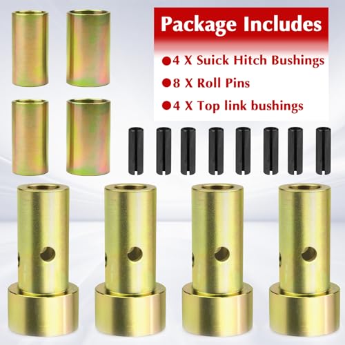 Quick Hitch Adapter Bushings Kits Compatible with Category I 3-Point Tractors Quick Hitch System Replace TK95029 2 Sets - size: 2 Sets