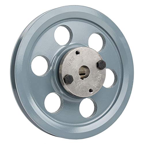 Cast Iron 6.75" Single Groove Pulley Belt A Section 4L with 5/8" Sheave Bushing AK69H