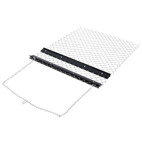 4'x5' ATV Drag Harrow - Black Durable Chain Harrow UTV Tractor Attachment for Landscape Leveling, Sod Prepping, Gravel Driveway, Field, Yard, Farm, Garden