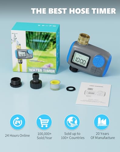 Sprinkler Timer with Brass Swivel, Hose Timers for Watering - size: 1 Outlet