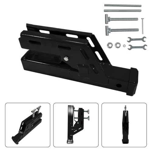 Clamp On Trailer Hitch 2" Receiver, Heavy-Duty Bucket Trailer Hitch, Black - color: Black