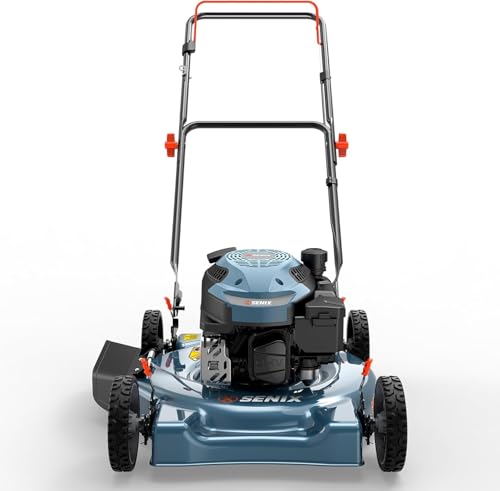 SENIX 20 inch Gas Push Lawn Mower, 144 cc 4-Cycle Push Mower Gas