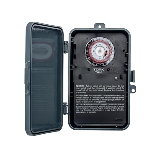 TORK TU40 Indoor/Outdoor Mechanical Appliance Timer, 40A, 120-277V